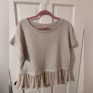 Pilcro Pearl Textured Knit Top